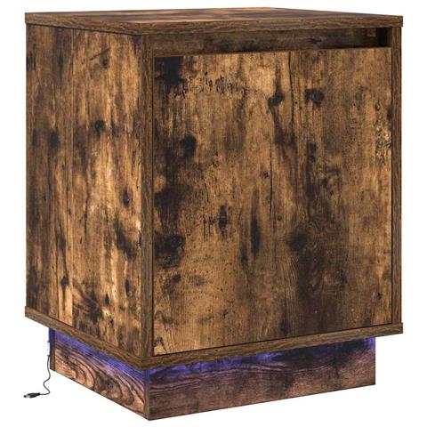 Armadio da Notte con Rovere fumo 39 x 34.5 x 50 cm - Foto 1