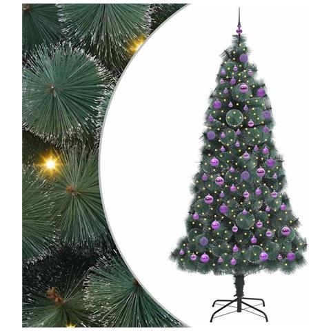 Albero di Natale artificiale pre-illuminato con set di palline - Foto 1