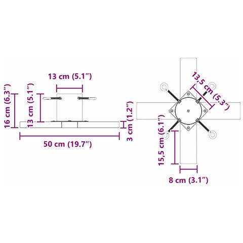 Supporto per Albero di Natale 1.73 Verde 50 x 50 x 16 cm - Foto 9