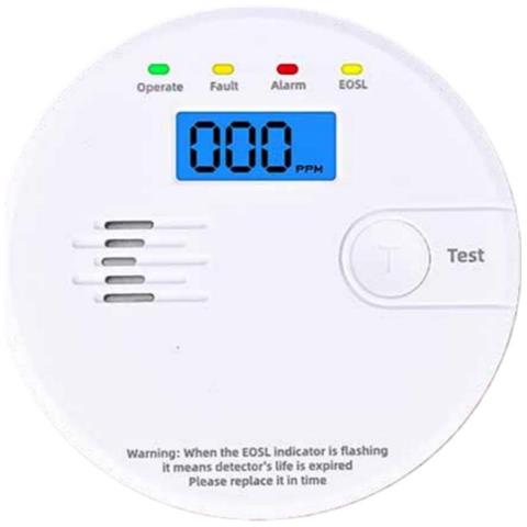 Allarme Monossido Di Carbonio Domestico - Voce & Suono/luce, Rilevamento A 360°, Display In Tempo Reale - Foto 1