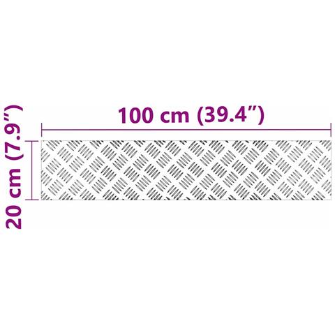 Dischi Quadrati 4 pcs Argento 100 x 20 cm Alluminio - Foto 8