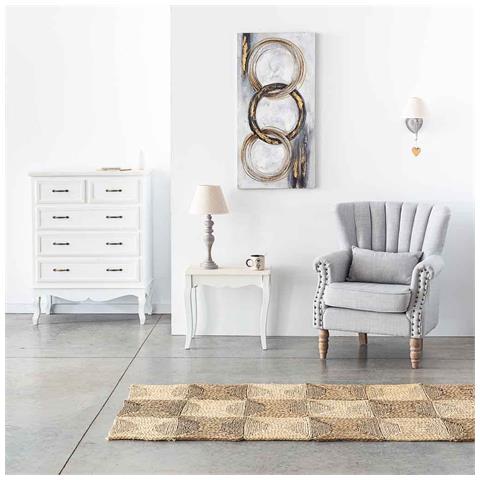 Quadro Dipinto A Mano Con Rilievo Grigio 50x100x3h Cm - Foto 2