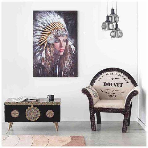 Quadro Dipinto A Mano Con Rilievo Grigio 80x120x3h - Foto 2