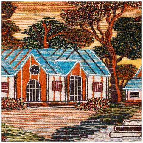 Arazzo Decorativo In Iuta Intrecciata 100x80 - Foto 2