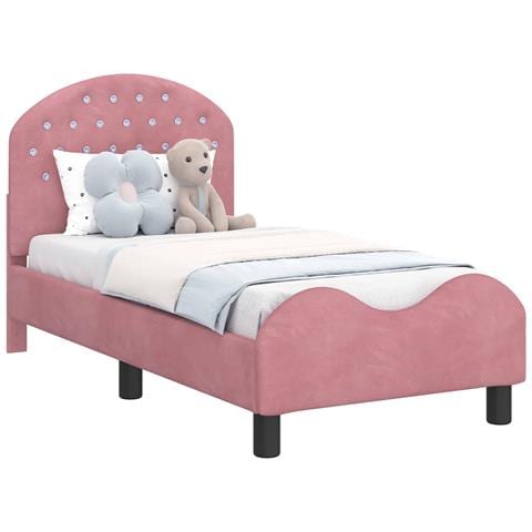 Struttura letto per bambini con testata Rosa 70 x 140 cm - Foto 1