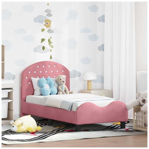 Struttura letto per bambini con testata Rosa 70 x 140 cm - Foto 2