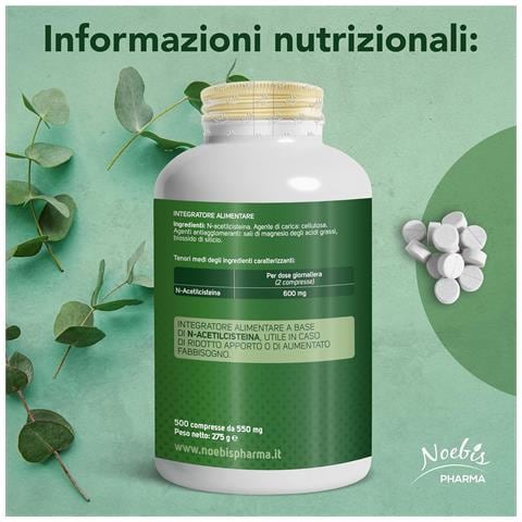 N-Acetil Cisteina 600 mg 500 Compresse - NAC ad Alto Grado di Purezza - Formula Essenziale e Maxi Fornitura (Confezione quadrupla) - Foto 5