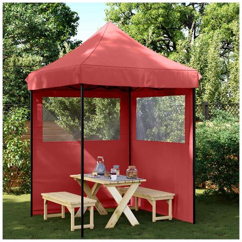 Tenda Party Borgogna 200 x 200 x 306 cm Tessuto Oxford - Foto 2