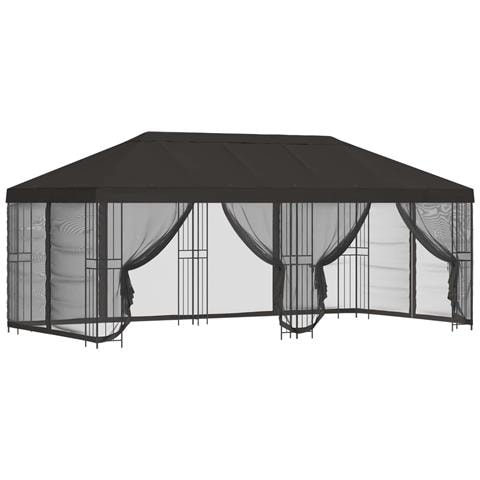 Gazebo con pareti laterali 6 x 3 m Antracite - Foto 1