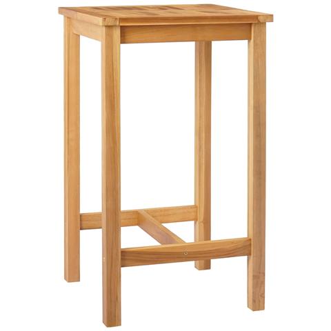 Tavolo da bar Naturale 60 x 60 x 105 cm Teak massello - Foto 1