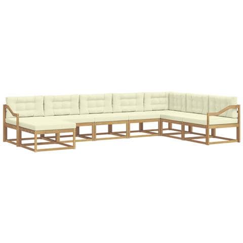 Set di divani da esterno 8 pcs Bianco e Crema - Foto 1