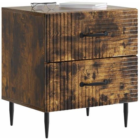 Armadio da Notte con cassetto Rovere Fumo 43 x 34,5 x 47,5 cm - Foto 2
