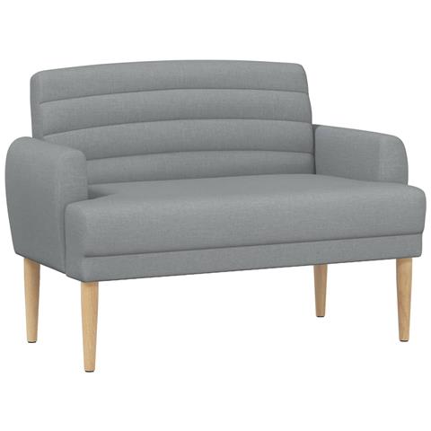 Loveseat con bottoni imbottiti Grigio Chiaro 116 x 67 x 80 cm - Foto 1