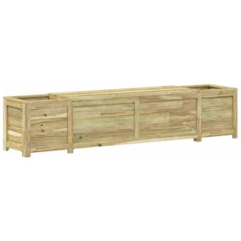 Panchina da giardino con fioriera Legno di Pino Impregnato - Foto 1