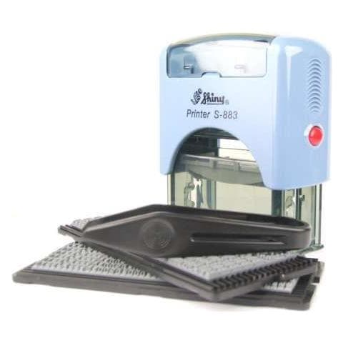 Timbro Stampa Plastica Nera e Bianco 4.7 x 1.8 cm S-883 - Foto 1