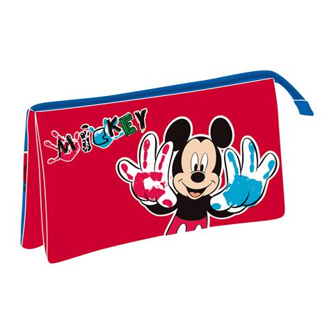 Tombolino Portacolori 2 Cerniere 3 Scomparti Disney Topolino 22x12x8cm - Foto 1