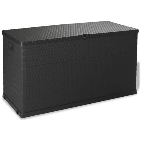 Baule da Giardino Antracite 120x56x63 cm in Rattan PP - Foto 1