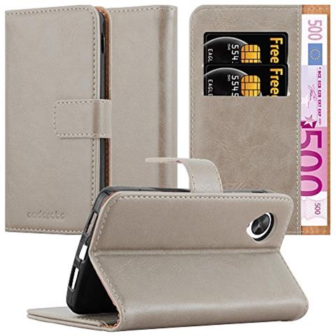 Custodia Compatibile Con Lg Nexus 5 In Marrone Cappuccino - Coperchio Protettiva Con Chiusura Magnetica, Funzione Stand E Tasca Per Le Carte - Foto 1