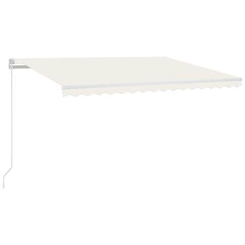 Tenda da Sole Retrattile Manuale con LED 400x300 cm Crema - Foto 1