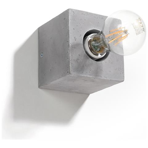 Lampada Da Parete Quadrata Da Superficie Grigia E27 - Foto 10