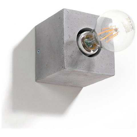 Lampada Da Parete Quadrata Da Superficie Grigia E27 - Foto 2