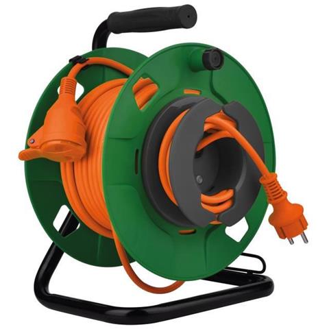 Avvolgitubo Da Giardino Ip44 - 1 Presa 16a - 3g1,5mm² - 35 M - Foto 1