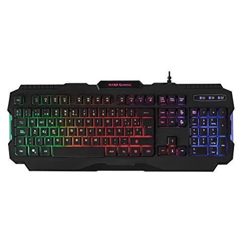 MRK0, tastiera PC, RGB Rainbow, 3 modalità di illuminazione, chipset di gioco - Foto 3