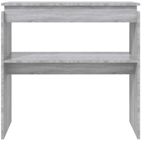 Tavolino Consolle Grigio Sonoma 80x30x80 Cm Legno Multistrato - Foto 2