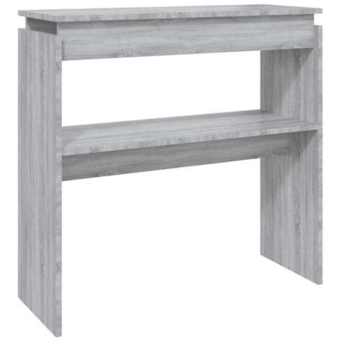 Tavolino Consolle Grigio Sonoma 80x30x80 Cm Legno Multistrato - Foto 1