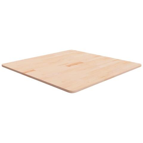 Piano Tavolo Quadrato 80x80x1,5 Cm Massello Rovere Non Trattato - Foto 1