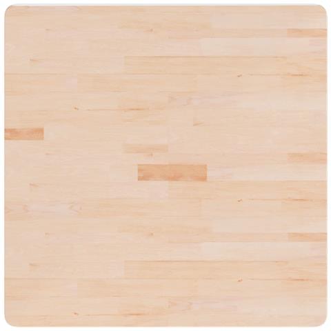 Piano Tavolo Quadrato 80x80x1,5 Cm Massello Rovere Non Trattato - Foto 2