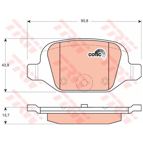 Pattini Freno Fiat Panda Ii /ypsilon 1.3 D Multije Gdb1384 - Foto 1