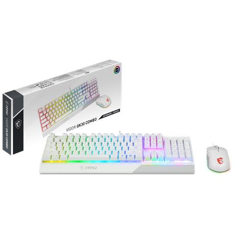 S11-04DE305-CLA tastiera Mouse incluso Gaming USB QWERTZ Tedesco Bianco - Foto 2