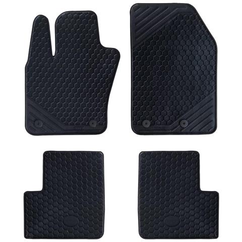 Set Da 4 Tappetini In Gomma Per Auto Compatibili Per 500x, Adatto A Tutte Le Stagioni, Nero, Sagomati Anteriori E Posteriori - Ka2872 - Foto 1