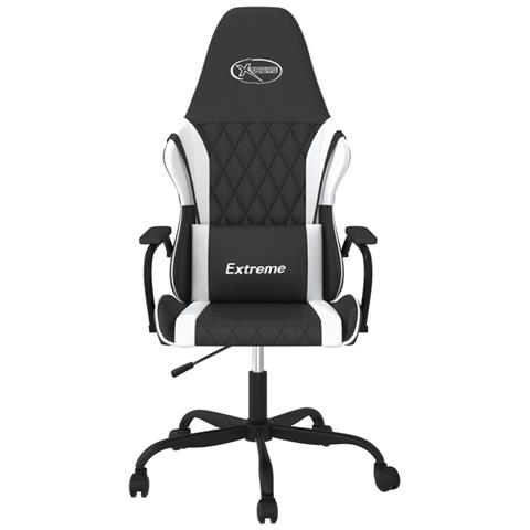Sedia Da Gaming Nero E Bianco In Similpelle - Foto 2