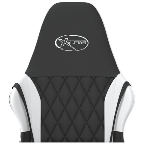 Sedia Da Gaming Nero E Bianco In Similpelle - Foto 8