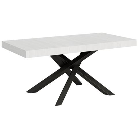 Tavolo Allungabile 90x180/284 Cm Volantis Telaio Antracite - Bianco Frassino - Foto 1