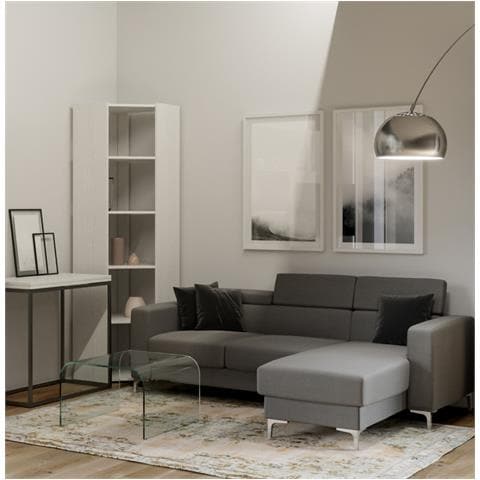 Libreria Kato Angolo B Noce 6r 4 Fasce Lunghe + 2 Fasce Retro - Foto 1