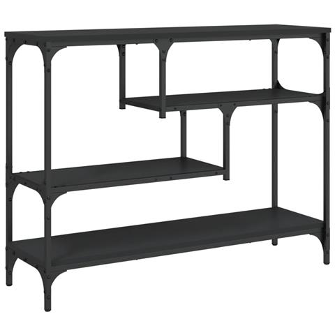 Tavolino Consolle Nero 100x30x75 Cm In Legno Multistrato - Foto 2