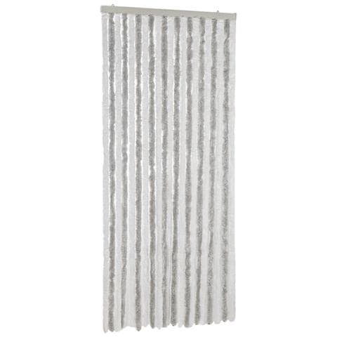 Tenda Antimosche Grigia Chiaro E Bianca 100x200 Cm In Ciniglia - Foto 2