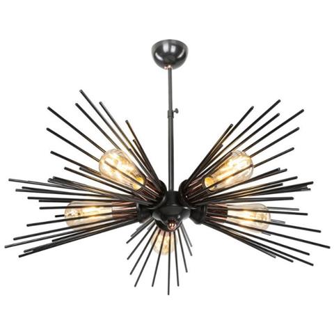 Lampada Da Soffitto A 5 Luci Salem Mdl3806 Metallo Nero - Foto 1