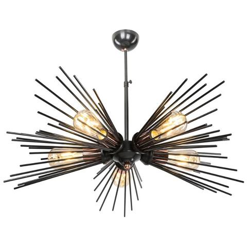 Lampada Da Soffitto A 5 Luci Salem Mdl3806 Metallo Nero - Foto 2