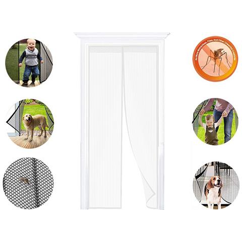 Zanzariera Magnetica Per Porta Ingresso E Finestre Anti Insetti Zanzare In Vari Colori Protezione Mosche Si Chiude Da Sola 120x240 Bianco - Foto 1