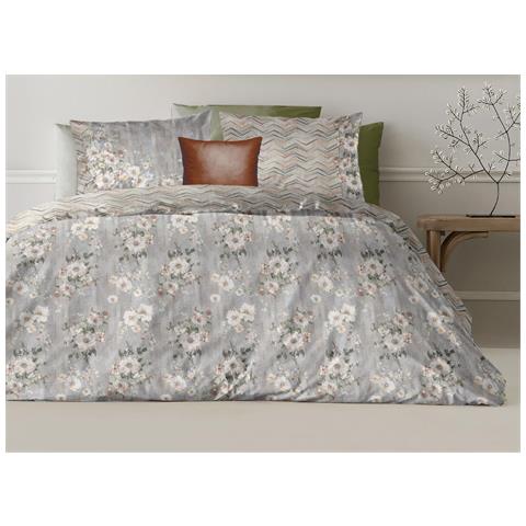 Copripiumino Double Face Matrimoniale Digitale Cotone Percalle Loft Natural - Foto 1