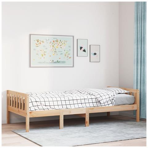 Letto Per Bambini Senza Materasso 90x190 Cm Legno Massello Pino - Foto 1