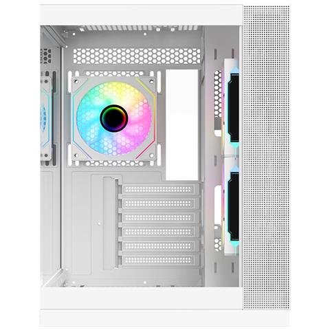 Case Gaming DARK CAVE DS Tower ATX Micro ATX Mini-ITX Colore Bianco - Foto 2