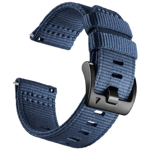 Cinturino In Nylon Per Smartwatch Garmin Forerunner 255/265/245 Blue M - Foto 1