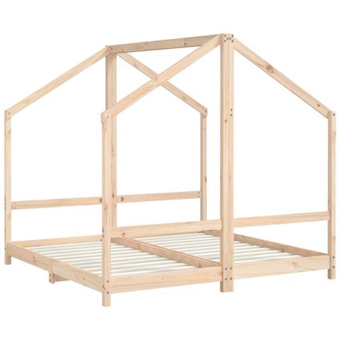 Giroletto Per Bambini 2x (80x160) Cm In Legno Massello Di Pino - Foto 3