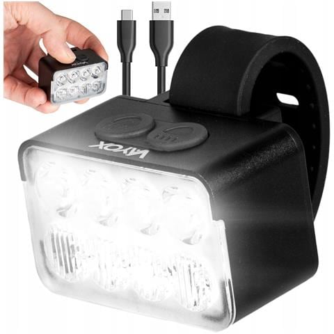 Luce Anteriore Per Bicicletta 900lm 8*led Usb-c Va0151 - Foto 1