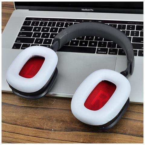 Cuscinetti Auricolari Di Ricambio Per Logitech Astro A30 - Pelle Proteica Bianca - Foto 2